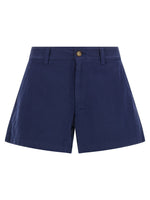 Blue Cotton Chino Shorts 1