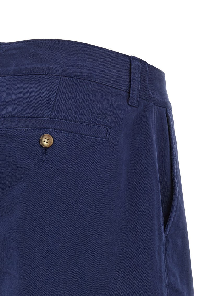 Blue Cotton Chino Shorts 4