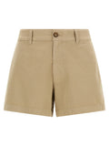 Beige Cotton Chino Shorts 1
