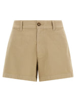 Beige Cotton Chino Shorts 1