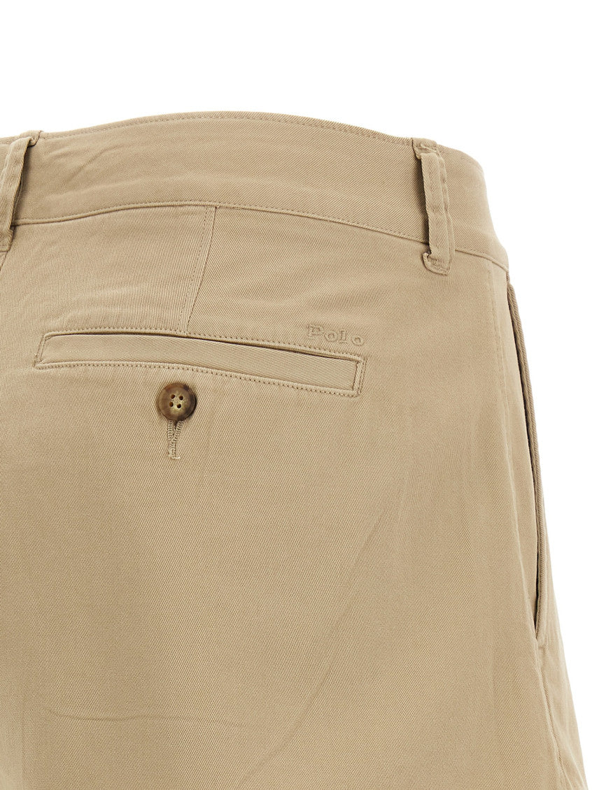 Beige Cotton Chino Shorts 4