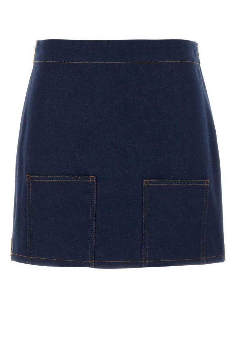 Blue Denim Mini Skirt 1