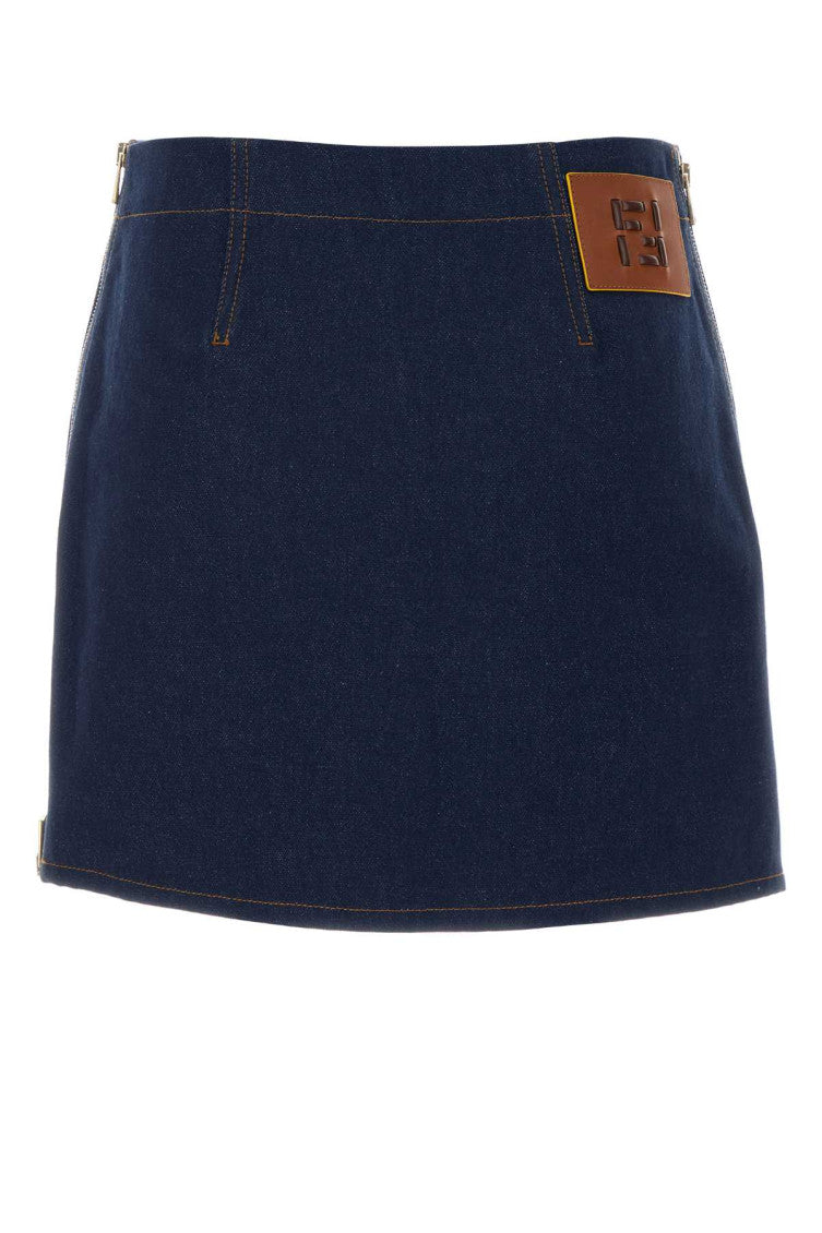 Blue Denim Mini Skirt 2