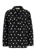 Black Polka Dot Print Shirt 1