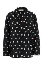 Black Polka Dot Print Shirt 1