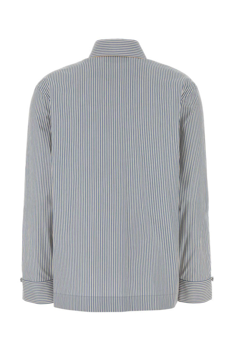 Grey Striped Wrap Shirt 2