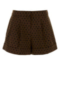 Brown Polka Dot Printed Shorts 1