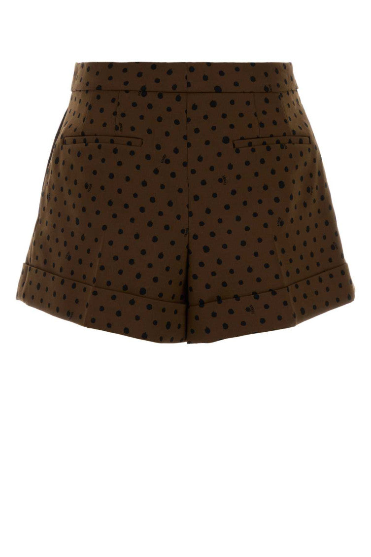 Brown Polka Dot Printed Shorts 2