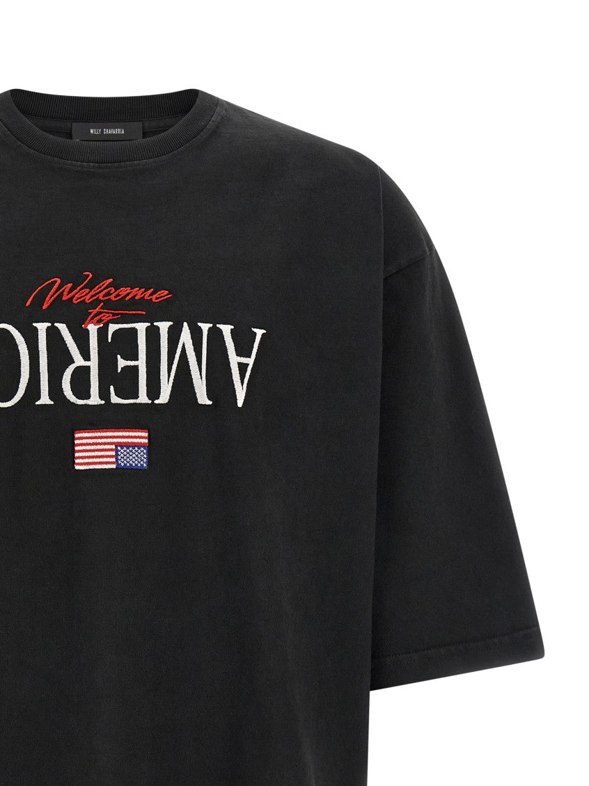 Black 'Welcome To America' T-shirt 3