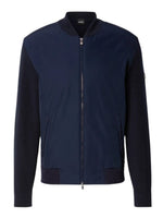 Blue full-zip bomber jacket 1