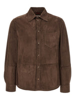 Brown Suede Overshirt 1