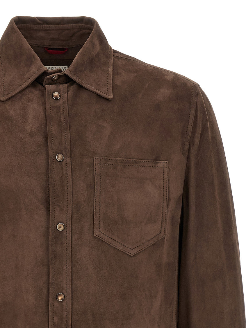 Brown Suede Overshirt 3
