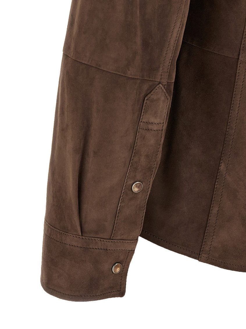 Brown Suede Overshirt 4