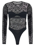Black 'Moonogram' Bodysuit 1