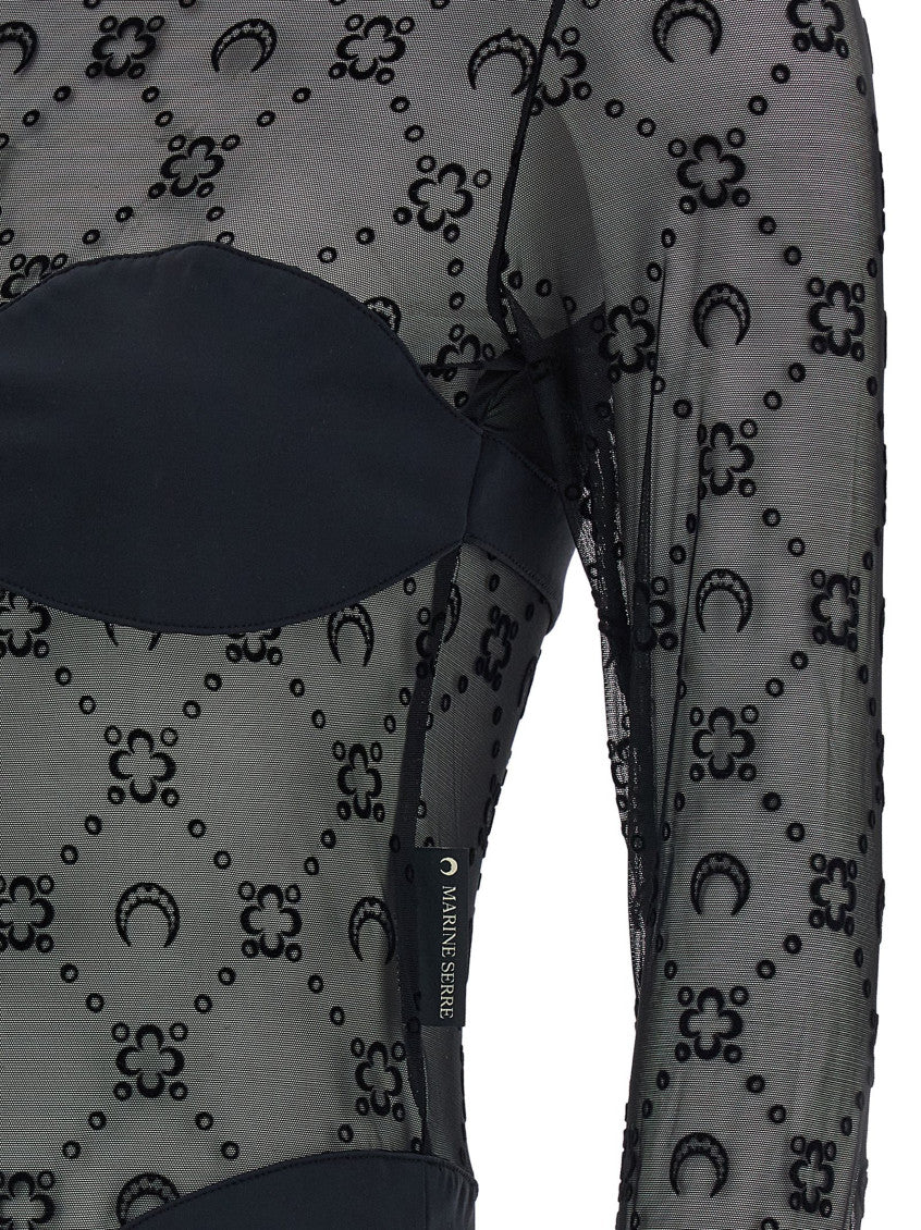 Black 'Moonogram' Bodysuit 4