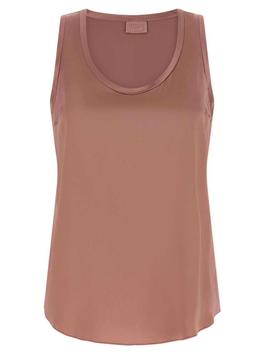 Pink Satin Top 1