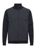 Navy Blue Zip-Up Bomber Jacket 1