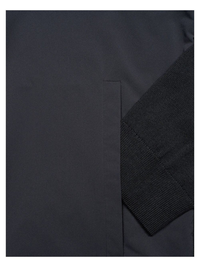 Navy Blue Zip-Up Bomber Jacket 3