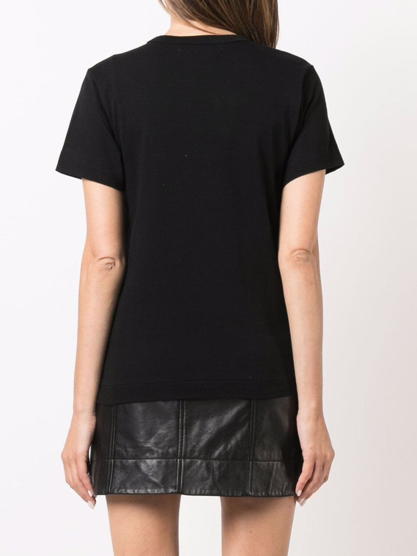 Black Heart-embroidery T-shirt 2