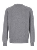 Grey Grey Crewneck Sweater in Wool and Cashmere Blend Man 1