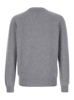 Grey Grey Crewneck Sweater in Wool and Cashmere Blend Man 1