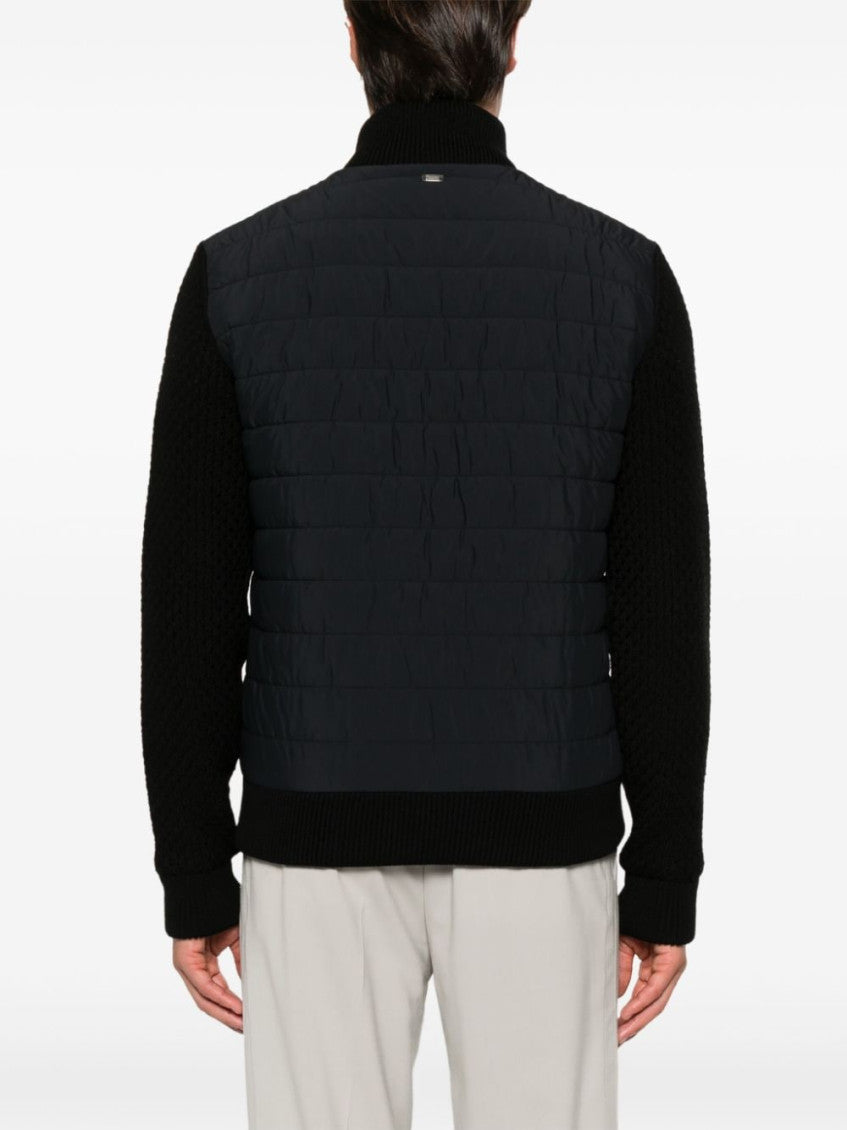 Black Padded Bomber Jacket 3