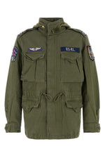 Green Logo Patch Military Jacket 1