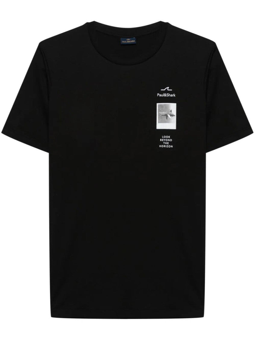 Black Crewneck Printed T-Shirt 3