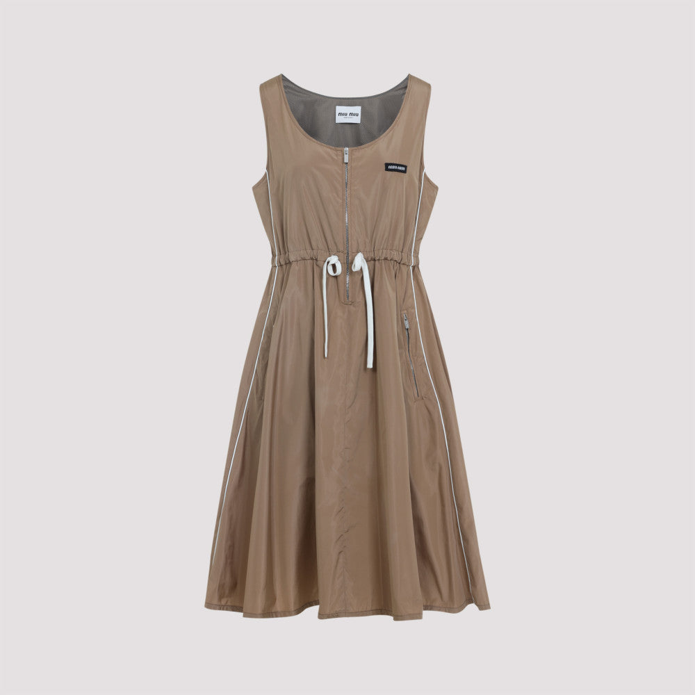 Brown Logo Sleeveless Mini Dress 3