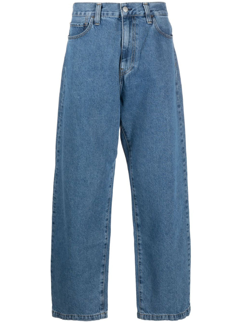 Blue Logo Patch Jeans 1