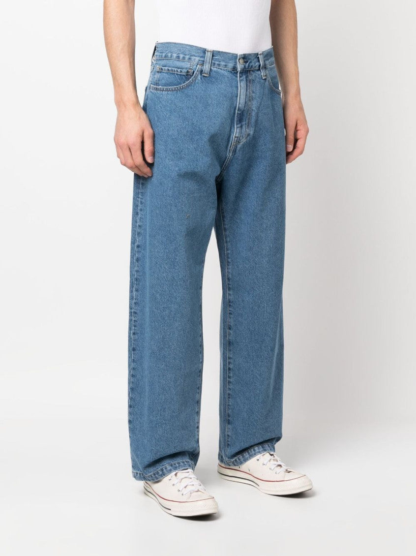 Blue Logo Patch Jeans 3