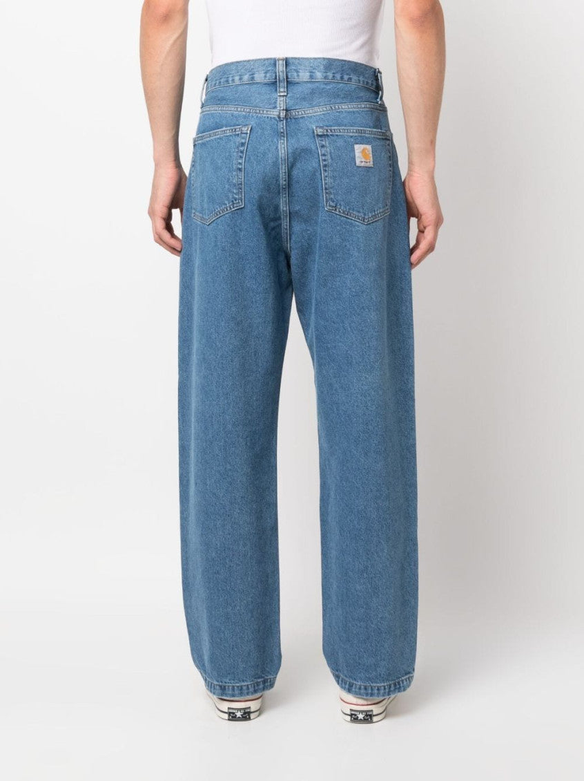 Blue Logo Patch Jeans 4