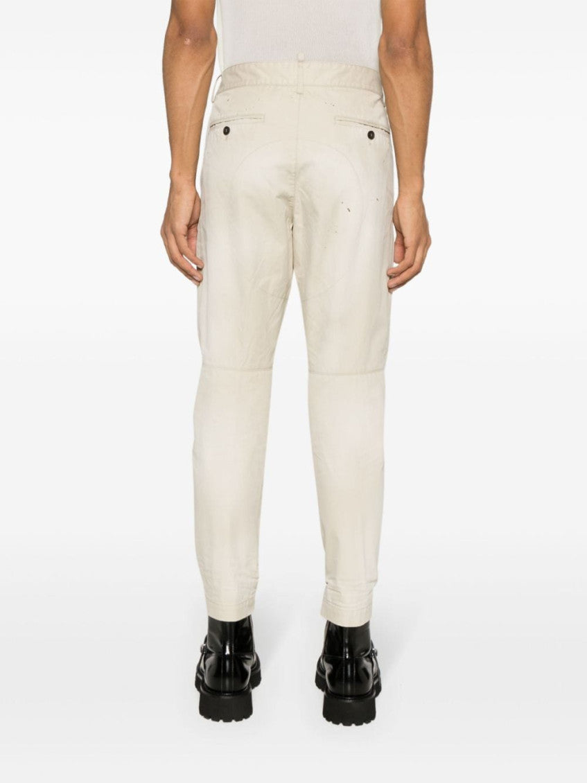 Beige Cotton trousers 3