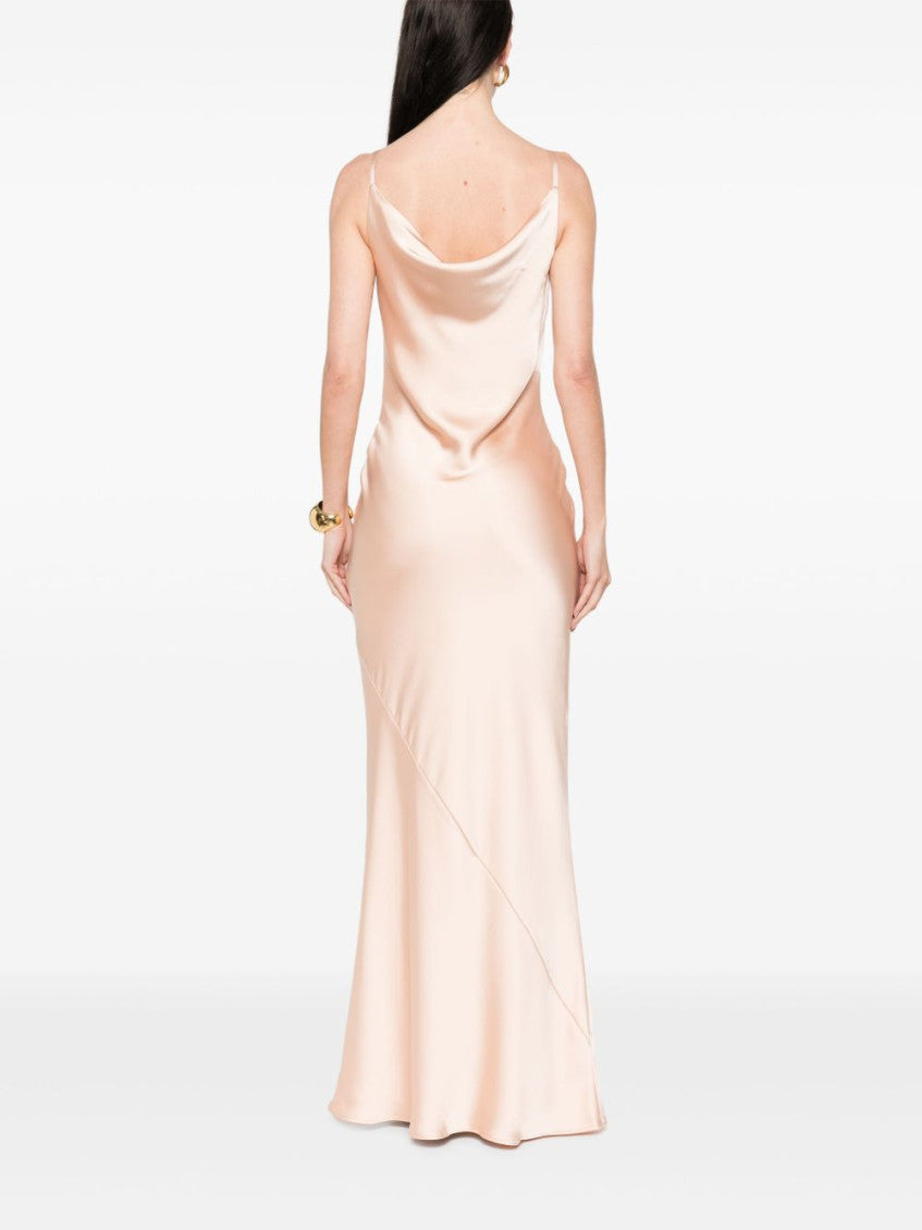 Beige Maria Slip Gown Dress 3