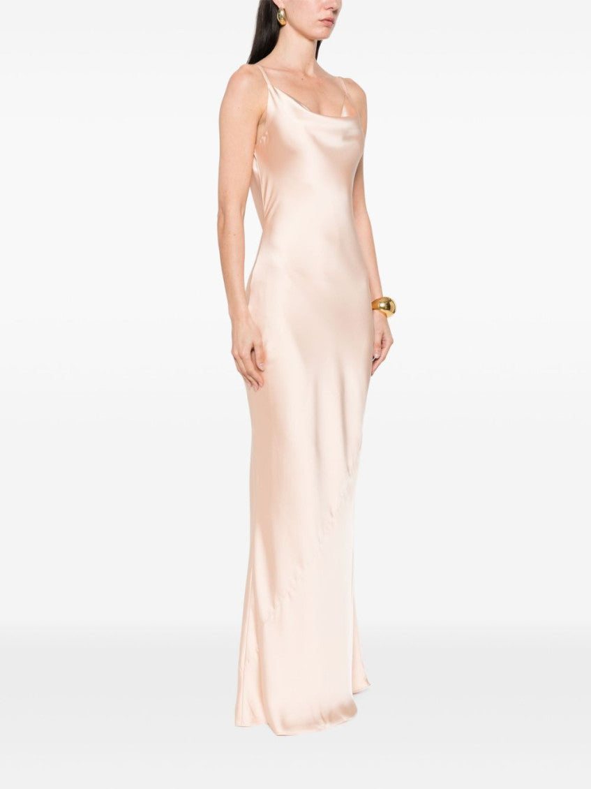 Beige Maria Slip Gown Dress 5