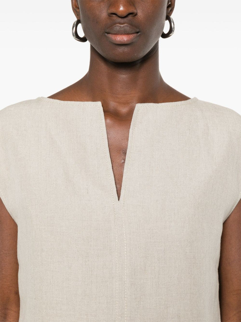 Beige Colimbo Sleeveless Top 2