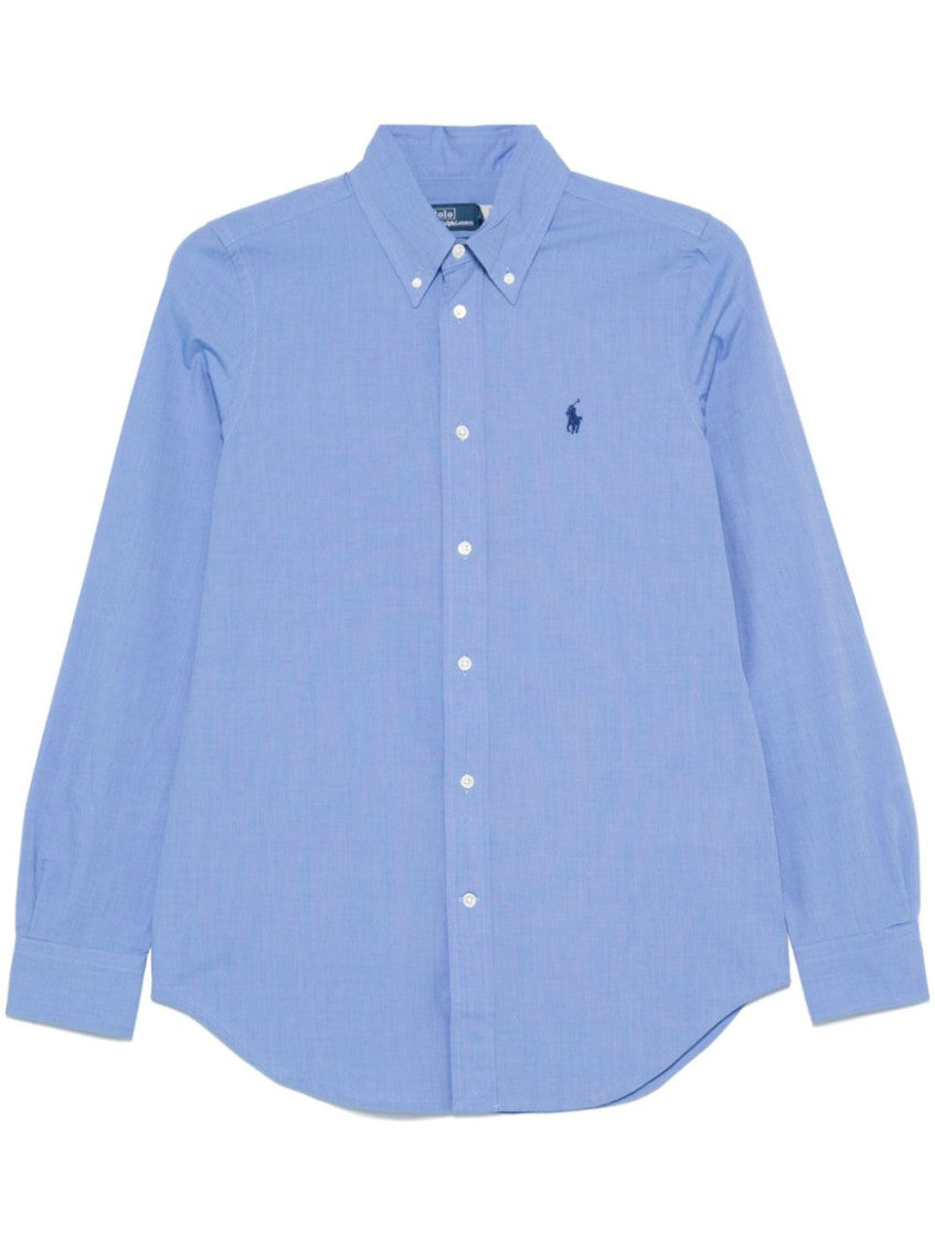 Blue Polo Pony-embroidered shirt 1