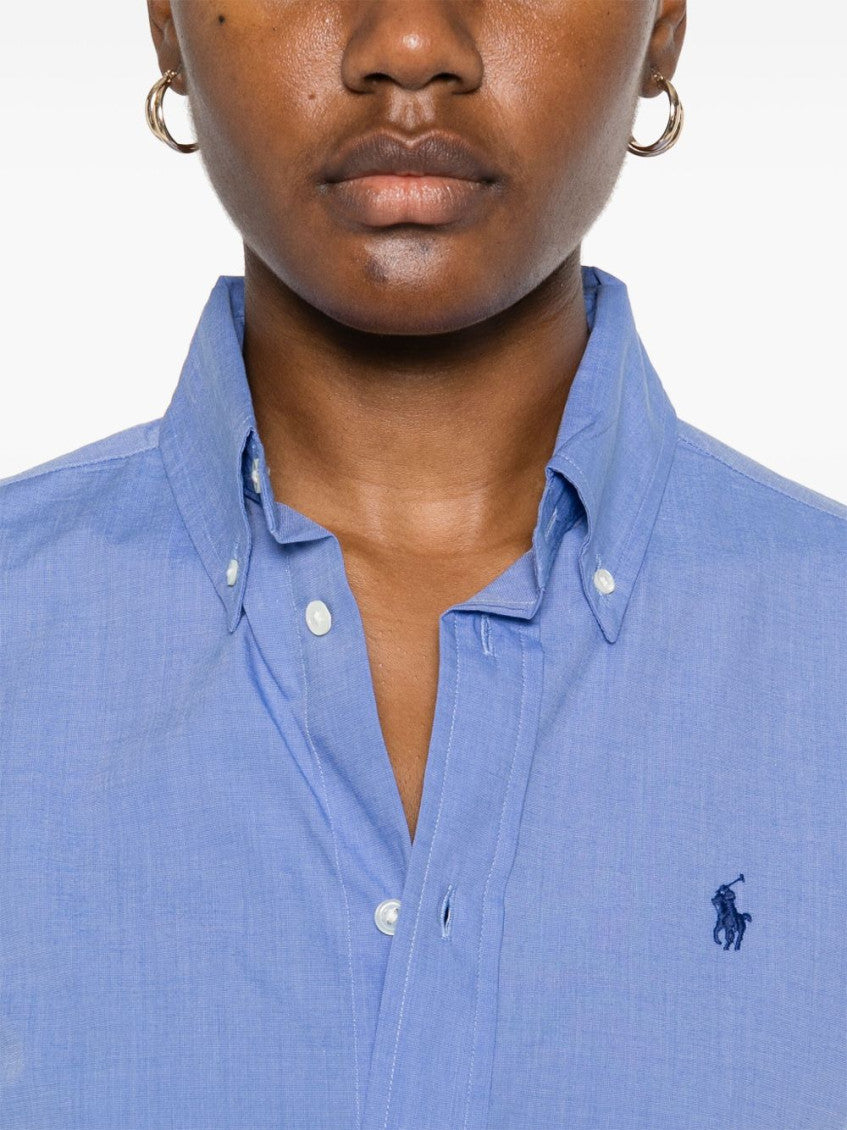 Blue Polo Pony-embroidered shirt 3