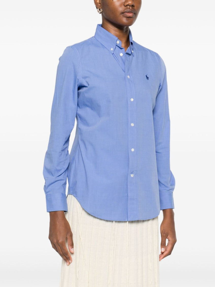 Blue Polo Pony-embroidered shirt 5