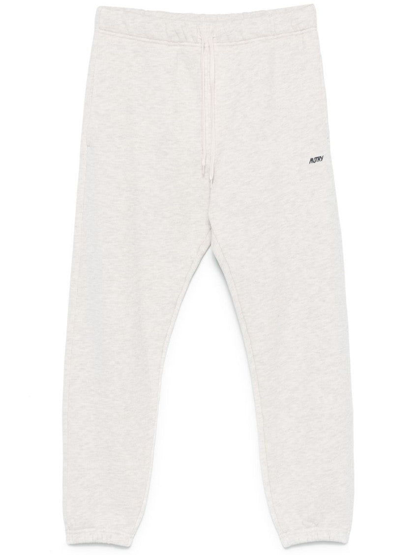 Grey Jersey Melange Track Pants 1