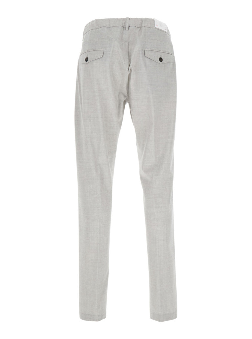 Grey Slim Drawstring Trousers 2