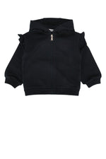 Babies Navy Blue Solid Hoodie 1