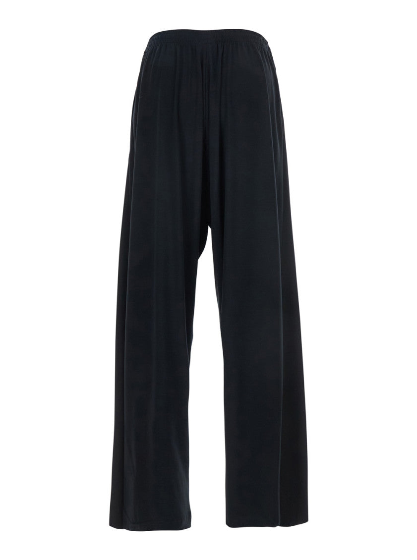 Black Relaxed Elasticated Pants 2