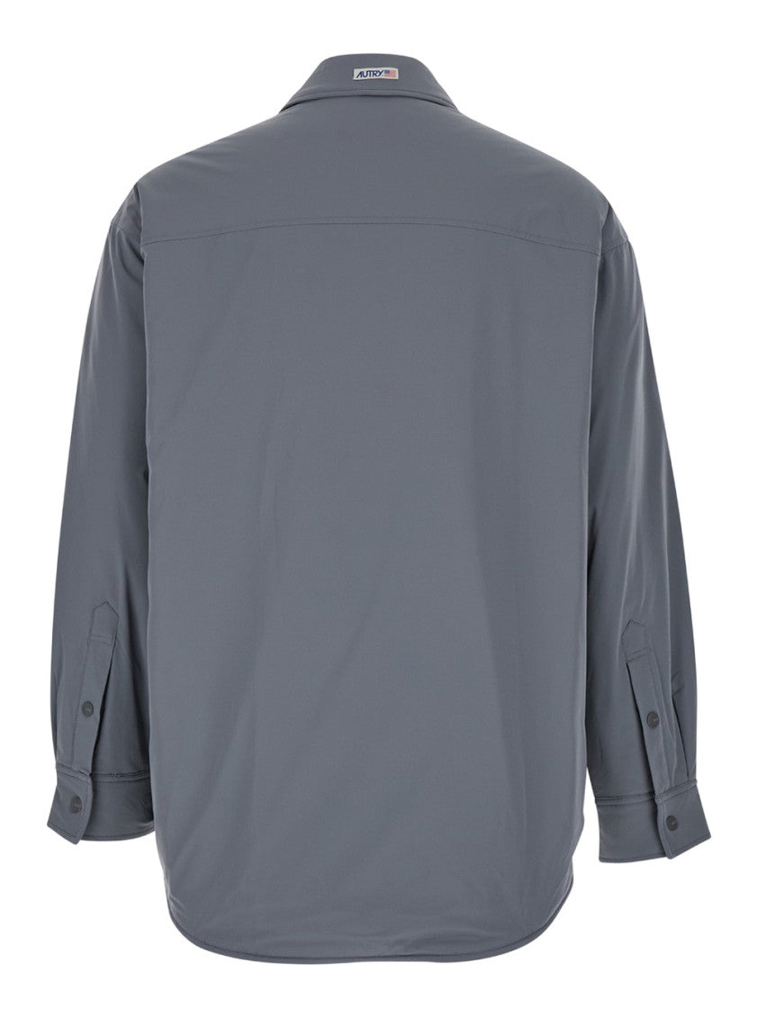 Grey Regular Solid Shirts 2