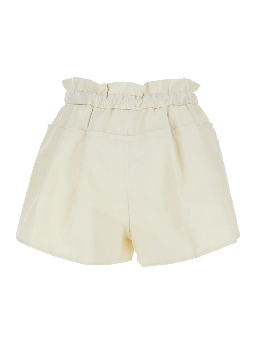 White Solid Shorts 2