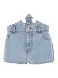 Blue Solid Shorts 1