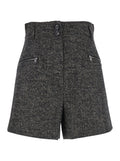 Brown Textured Shorts 1