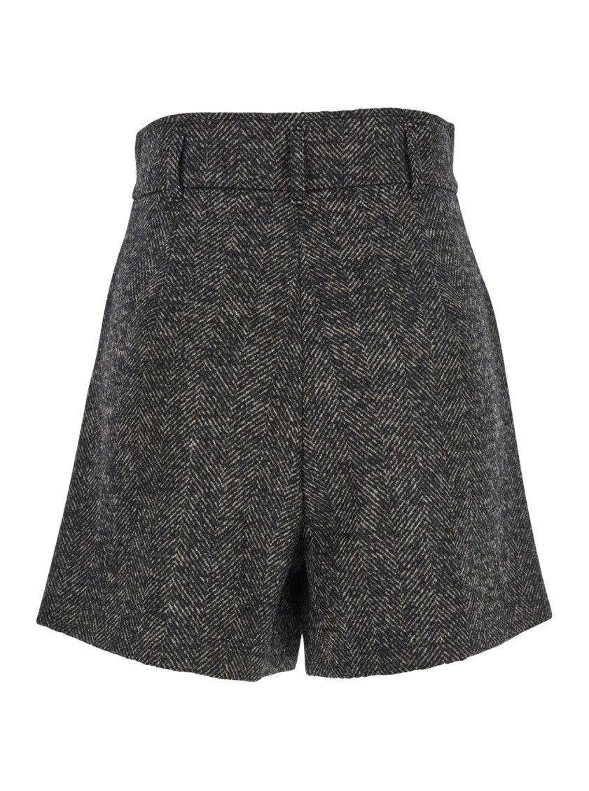 Brown Textured Shorts 2
