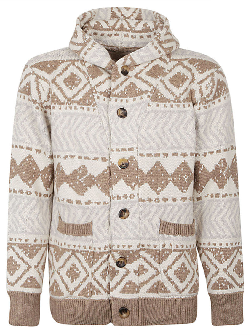 Beige Knitted Cardigans 1