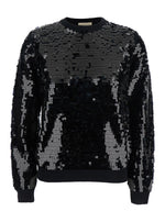 Black Embellished Crew Neck Sweater 1